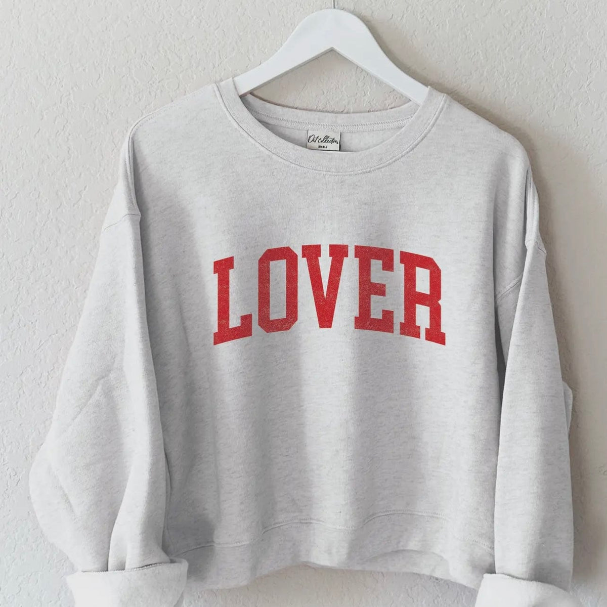 Oat Collective Oat Collective Lover Cropped Graphic Sweatshirt in Heather Dust - Little Miss Muffin Children & Home