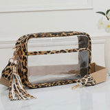 Fashion City Leopard Outlined Clear Crossbody Bag