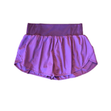 Women's Athletic Shorts with Zip Pocket in Purple