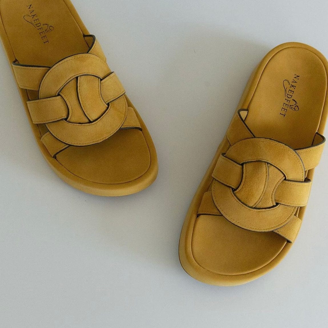 Naked Feet Naked Feet Market Platform Sandal in Yellow - Little Miss Muffin Children & Home
