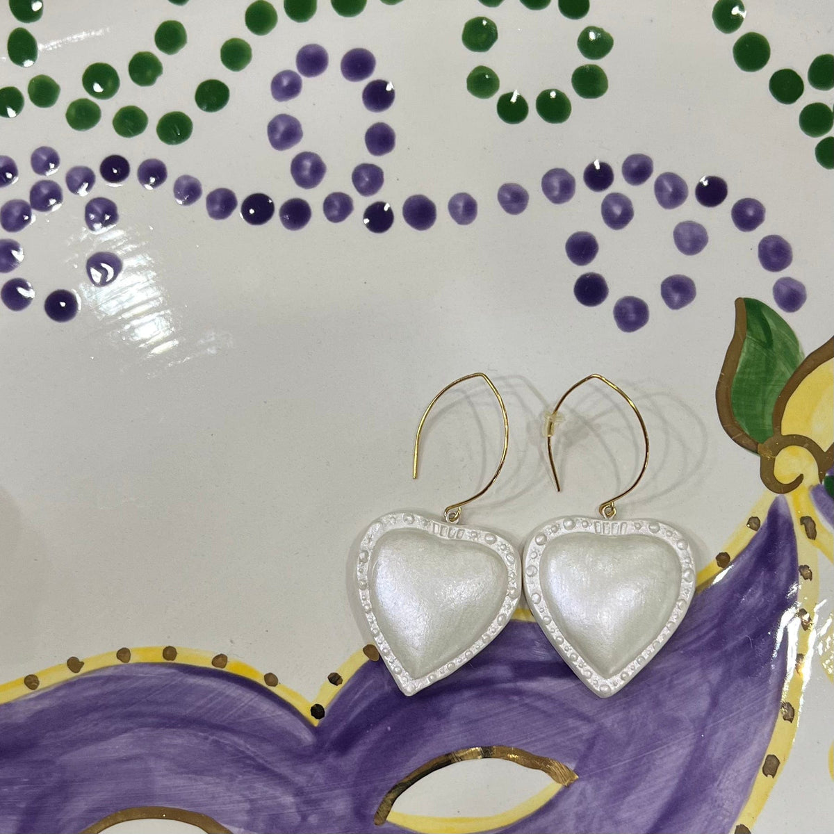 Carol Cassisa Carol Cassisa Grand Coeur Blanche Earrings - Little Miss Muffin Children & Home