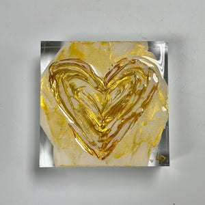 Lisa Devlin Designs Lisa Devlin Designs Acrylic Block 3x3 Heart - Little Miss Muffin Children & Home