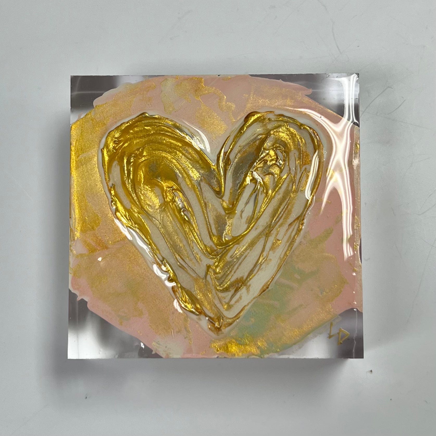 Lisa Devlin Designs Lisa Devlin Designs Acrylic Block 4x4 Heart - Little Miss Muffin Children & Home