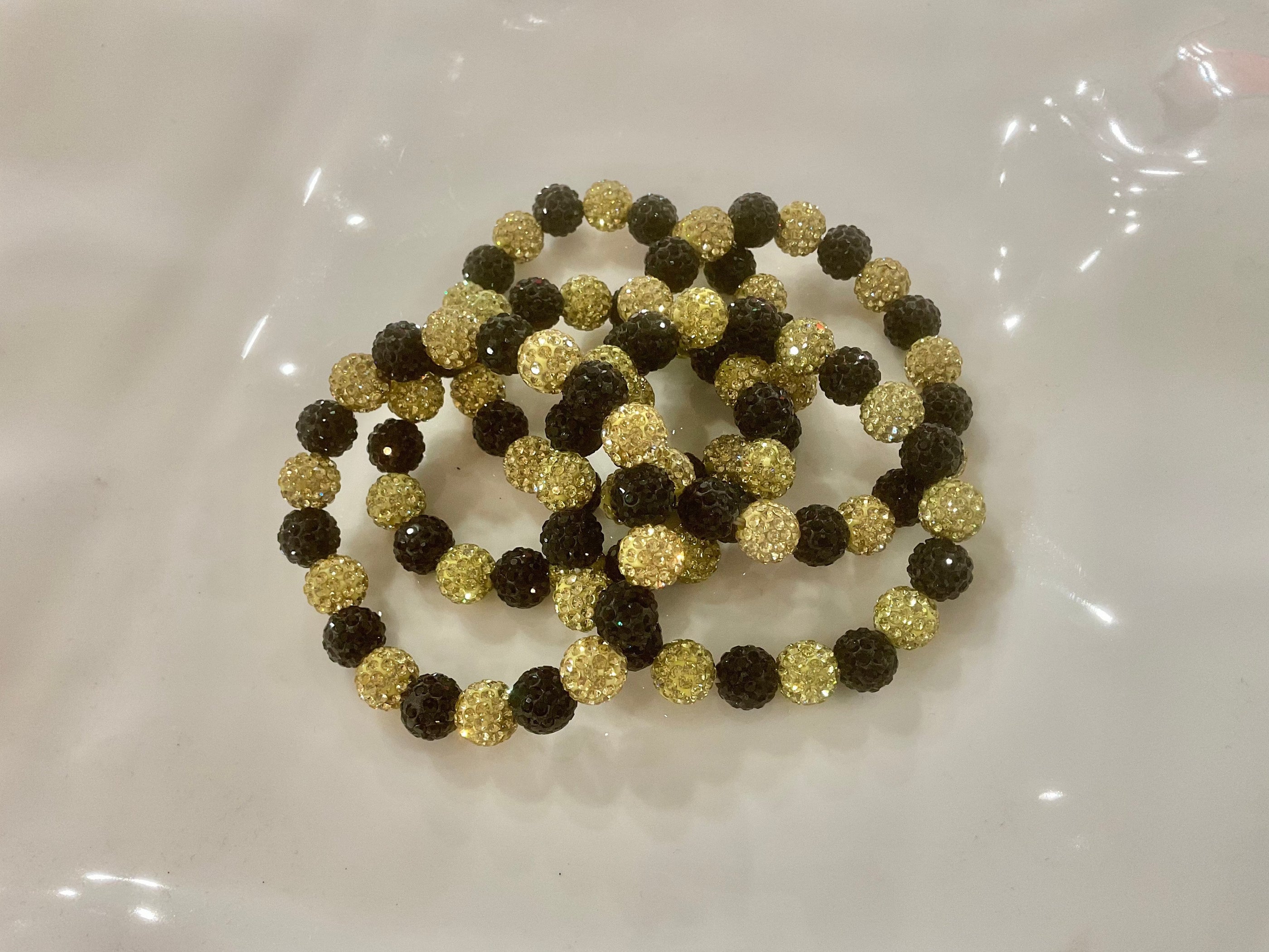 Geaux Luminous Black & Gold Rhinestone Bacelet - Little Miss Muffin Children & Home