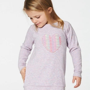 Deux Par Deux Deux Par Deux Lilac Tunic with Heart - Little Miss Muffin Children & Home