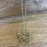 Carol Cassisa Papillon Butterfly Paper Clip Necklace