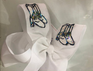 Heidi Davis Heidi Davis Mardi Gras Hand Painted Boots Bow - Little Miss Muffin Children & Home