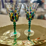 Gage Mardi Gras Diamond Wine Glass