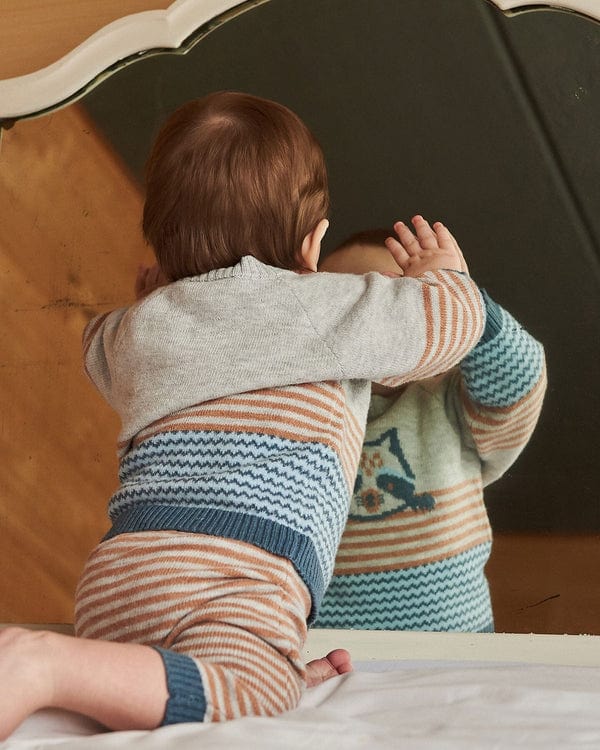 Deux Par Deux Deux Par Deux Baby Top & Pants Knit Set, Oatmeal - Little Miss Muffin Children & Home