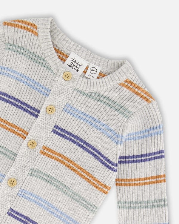 Deux Par Deux Deux Par Deux Baby Knit Jumpsuit, Oatmeal - Little Miss Muffin Children & Home