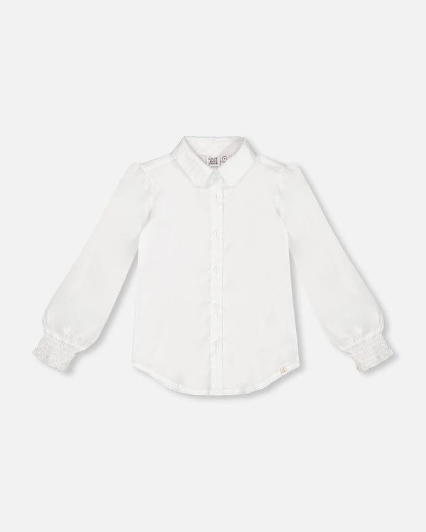 Deux Par Deux Deux Par Deux White Long Sleeve Shirt - Little Miss Muffin Children & Home