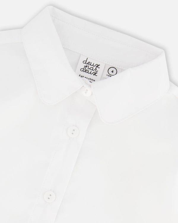 Deux Par Deux Deux Par Deux White Long Sleeve Shirt - Little Miss Muffin Children & Home