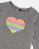 Deux Par Deux T-shirt Long Sleeves With Sequin Heart