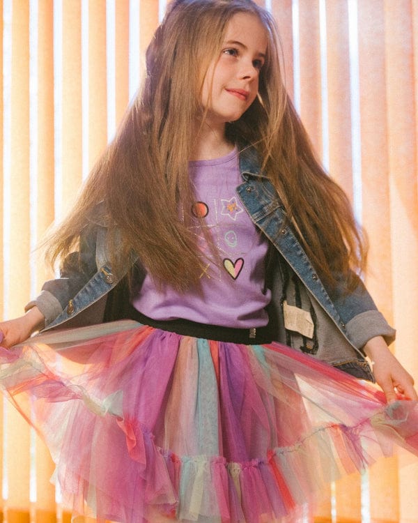Deux Par Deux Deux Par Deux Rainbow Tulle Skirt - Little Miss Muffin Children & Home