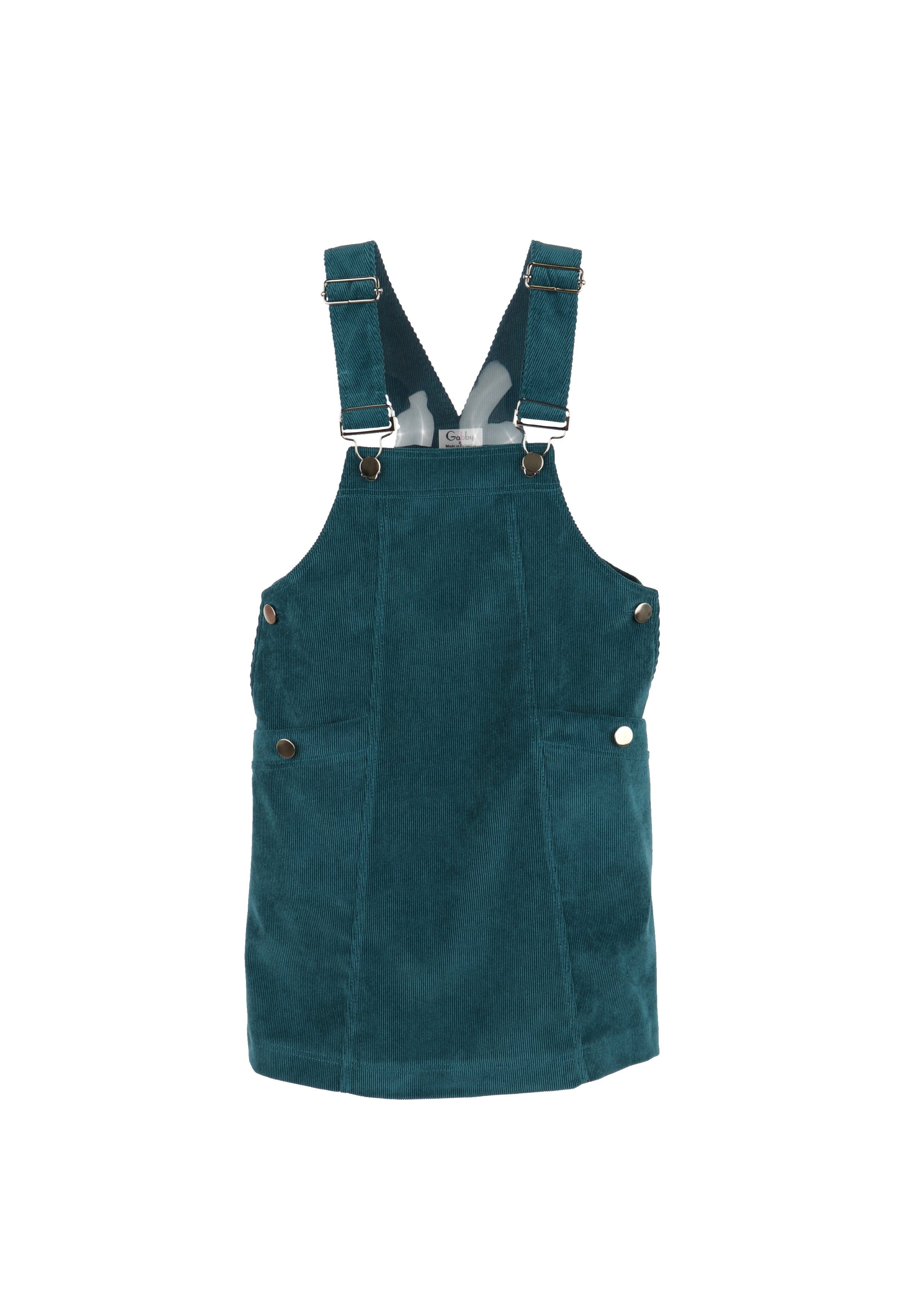 Casero & Associates Casero & Associates Overall Dress, Turquoise - Little Miss Muffin Children & Home