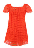 Casero & Associates The Emma Eyelet Dress, Orange