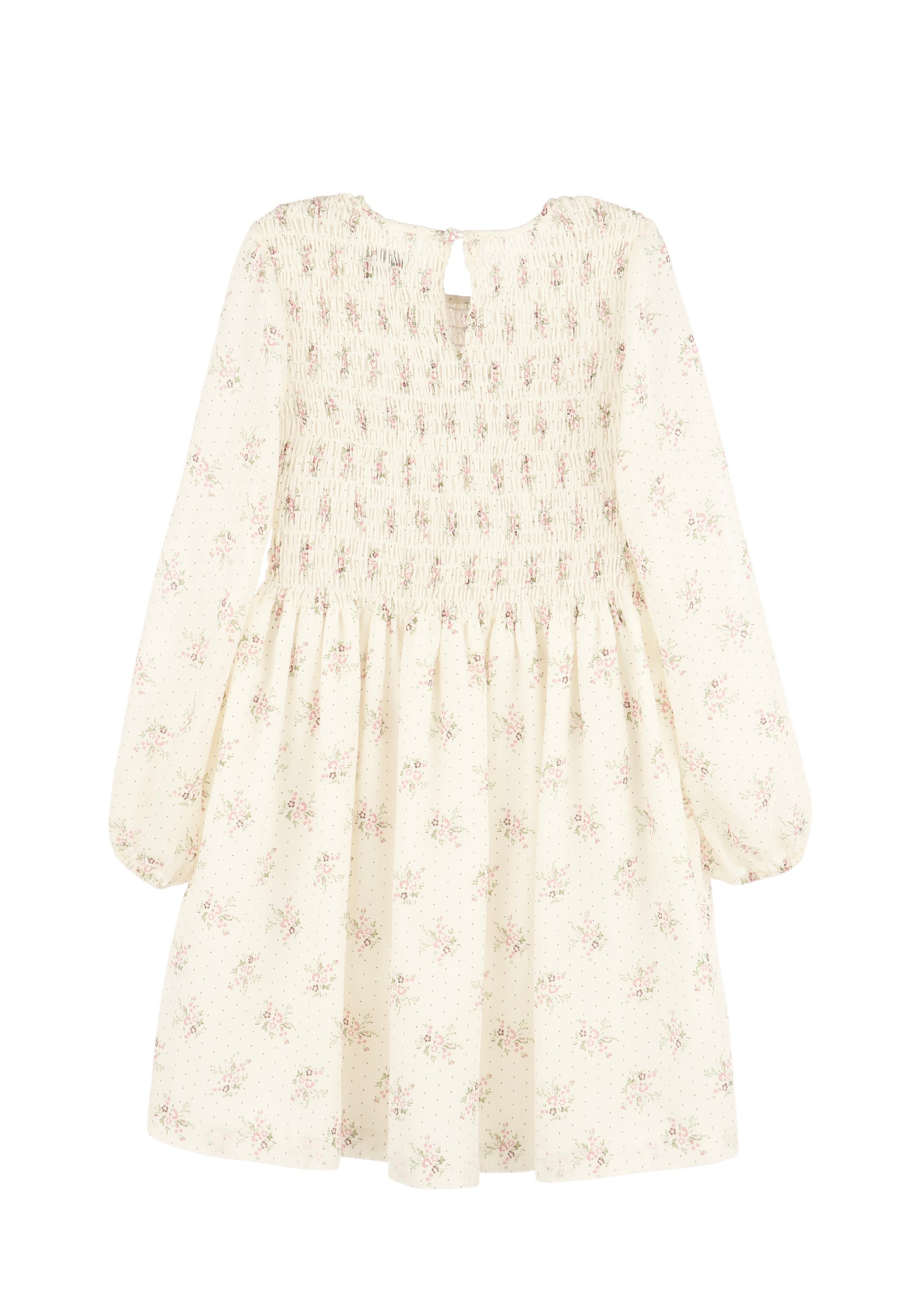 Casero & Associates The Sophie Shirred Dress, Print - Little Miss Muffin Children & Home