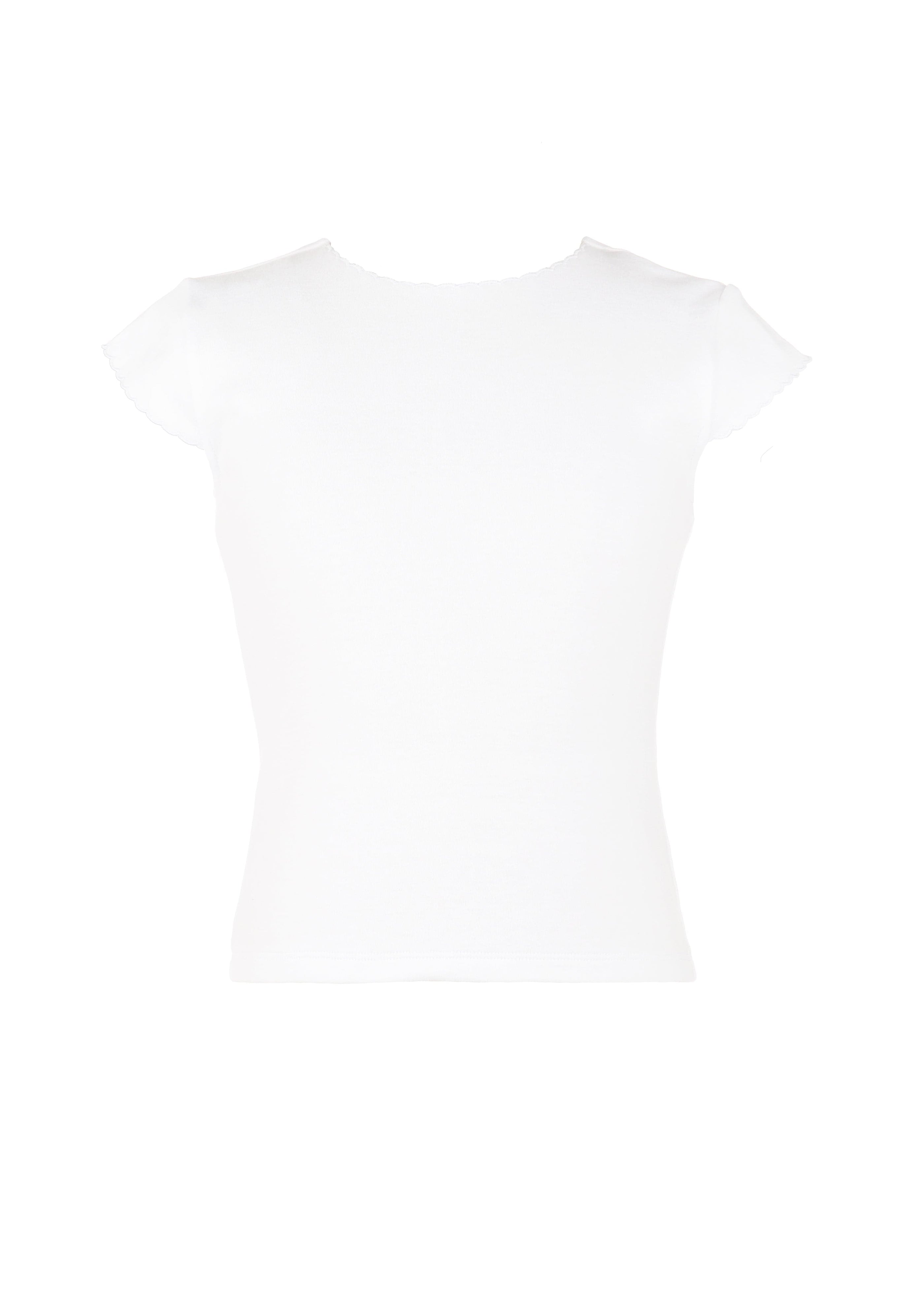 Casero & Associates White The Harper Top - Little Miss Muffin Children & Home