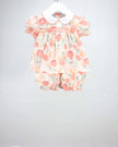 fall orange floral two piece bloomer set