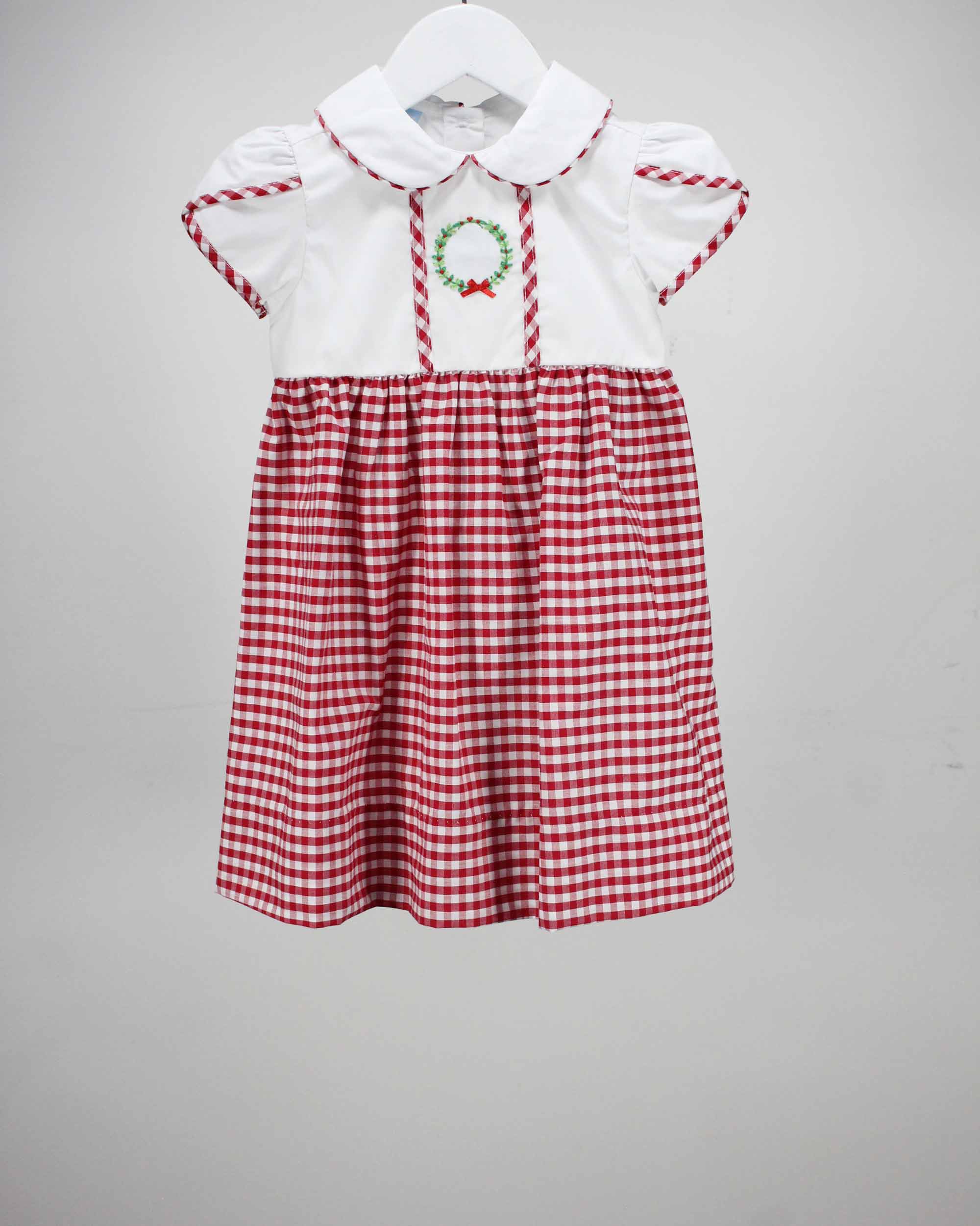 Charming Little One Merry Christmas Wreath Hazel Dress - Little Miss Muffin Children & Home