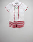 boys two piece plaid shorts set