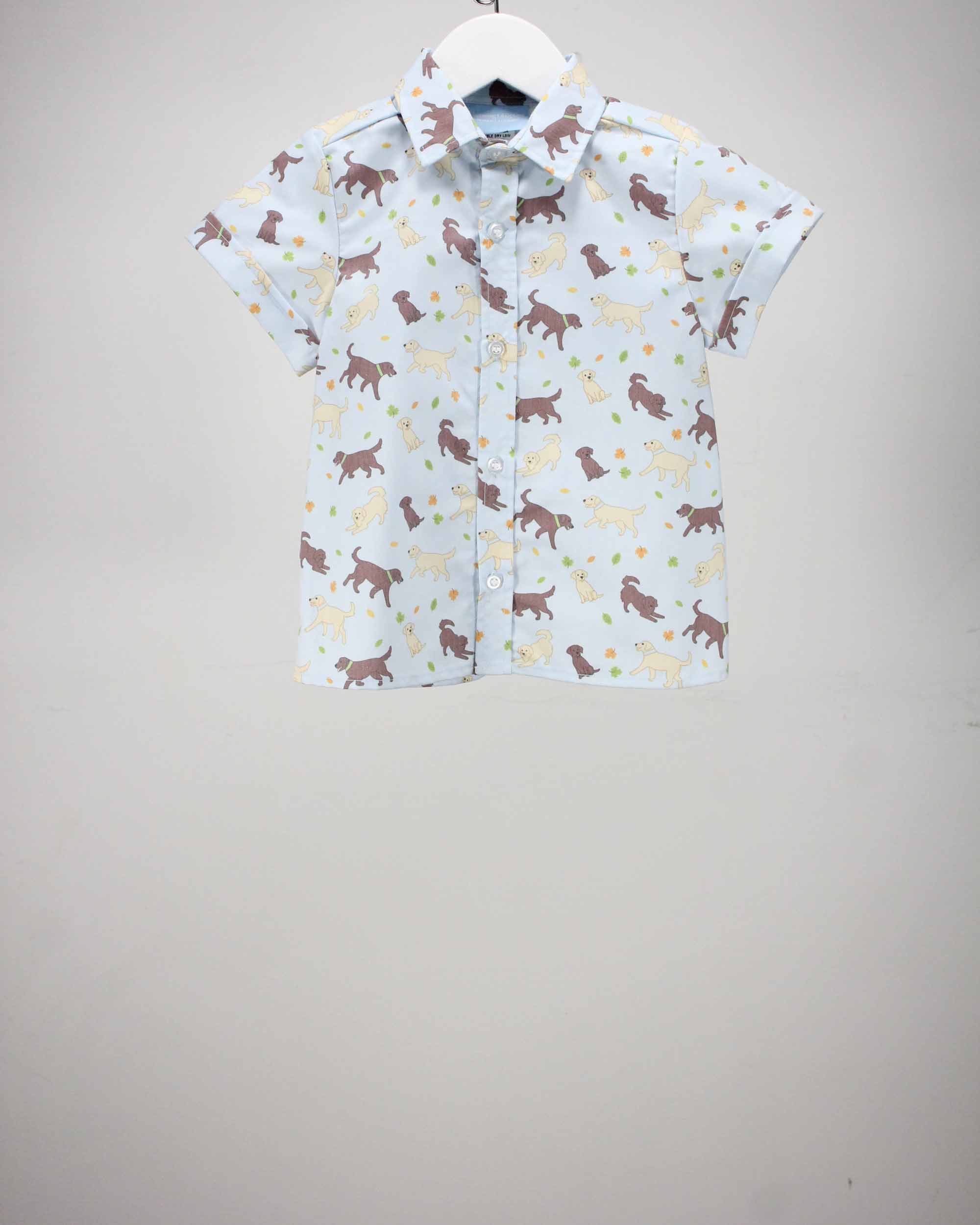 button up short sleeve puppy oxford