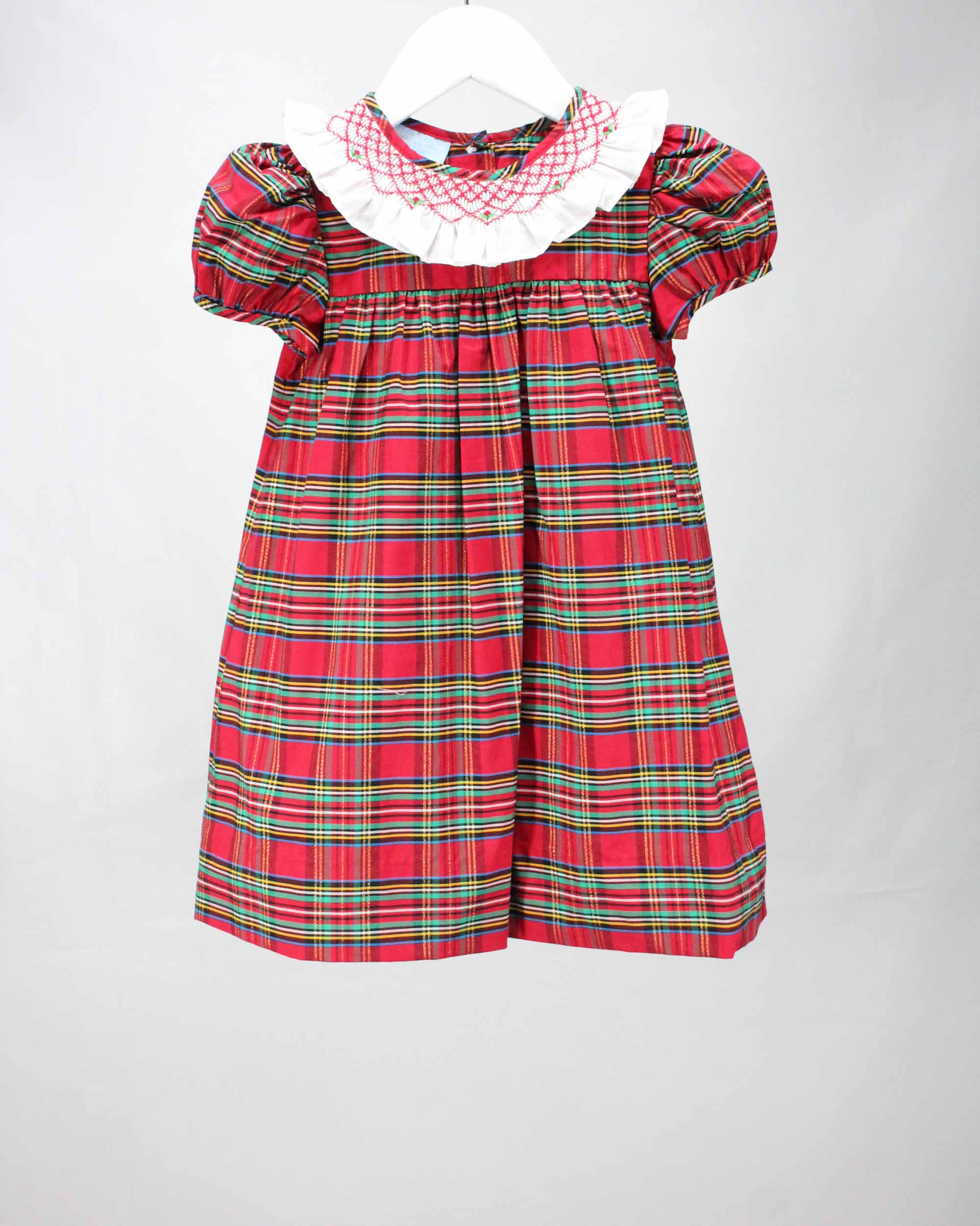 red christmas plaid dress
