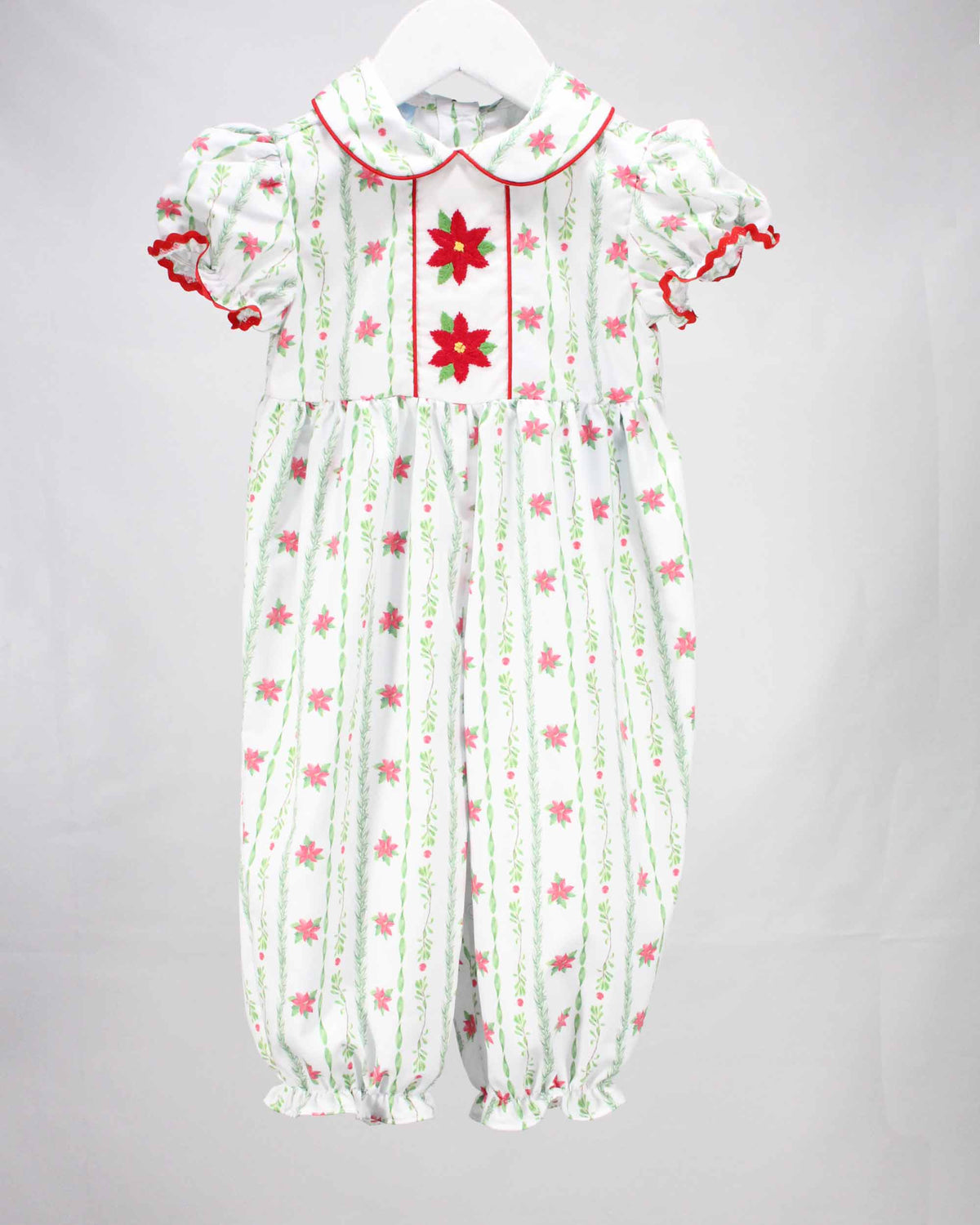 floral christmas romper