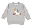 Whereable Art Whereable Art Mr Jingle King Cake Toddler Sweatshirt in Heather Grey - Little Miss Muffin Children & Home