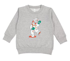 Whereable Art Mr Jingle Snoball Toddler Sweatshirt in Heather Grey