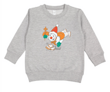 Whereable Art Mr Jingle Beignet Toddler Sweatshirt in Heather Grey