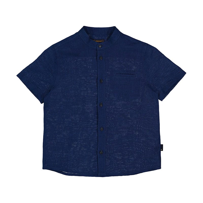 Mayoral Usa Inc Mayoral Short Sleeve Mandarin Collar Shirt - Little Miss Muffin Children & Home