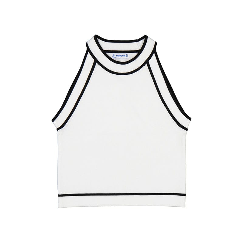 Mayoral Usa Inc Mayoral Contrast Trimmed Sleeveless Knit Top - Little Miss Muffin Children & Home