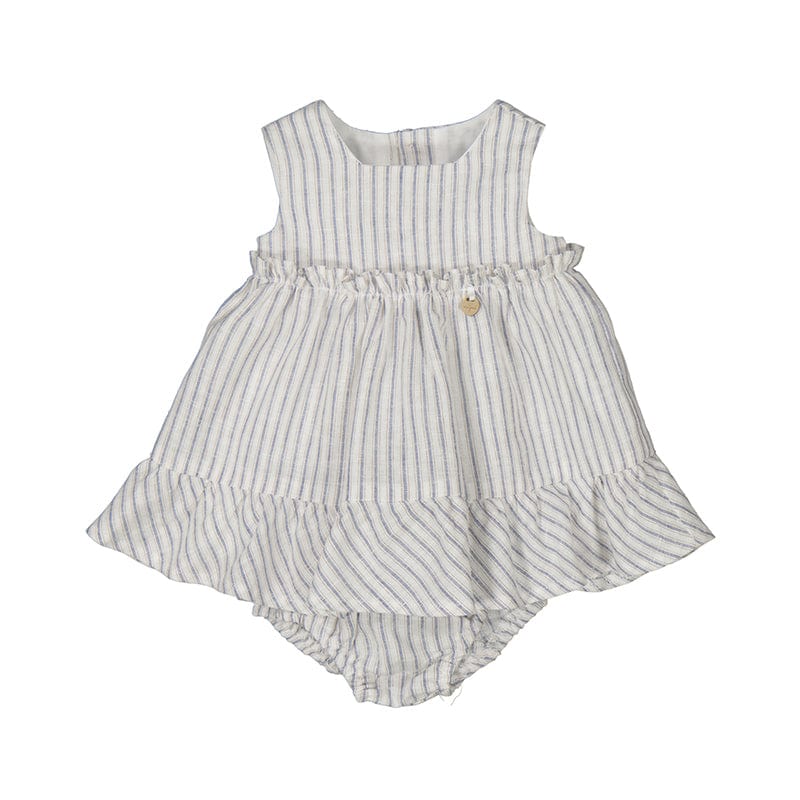 Mayoral Usa Inc Mayoral Linen Dress & Bloomer Set in Natural - Little Miss Muffin Children & Home
