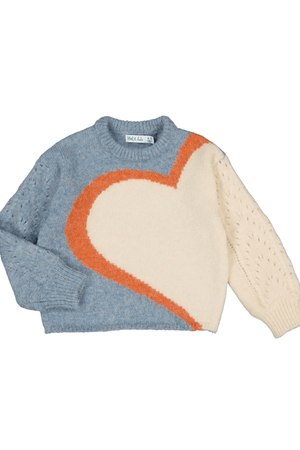 Abel & Lula Jacquard Heart Sweater