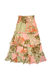 Joyous and Free Joyous and Free Maxi Tier Skirt Wonderland Olive Peach - Little Miss Muffin Children & Home