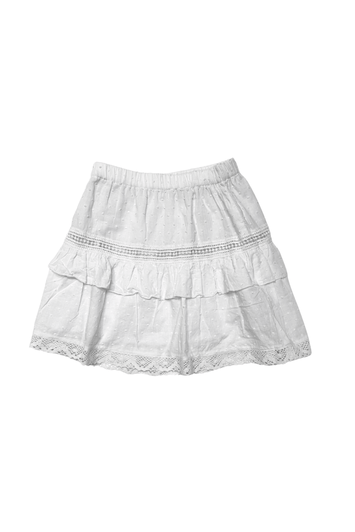 Joyous and Free Joyous and Free Salina Skirt White Swiss Dot - Little Miss Muffin Children & Home
