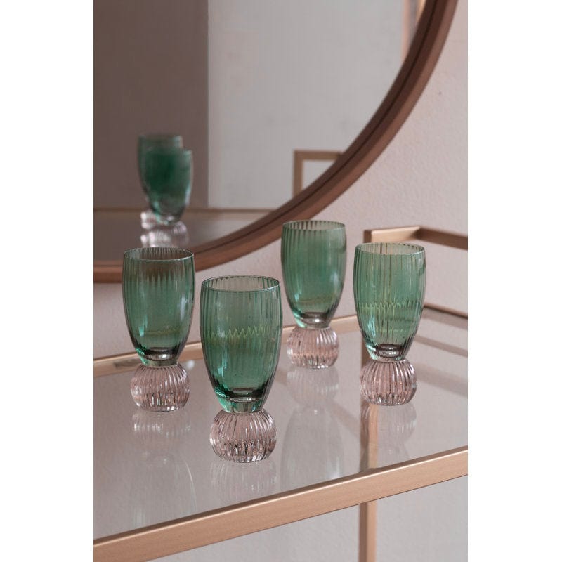 Beatriz Ball Beatriz Ball Glass Venice Shot Glass Set of 4, Green & Lavender - Little Miss Muffin Children & Home