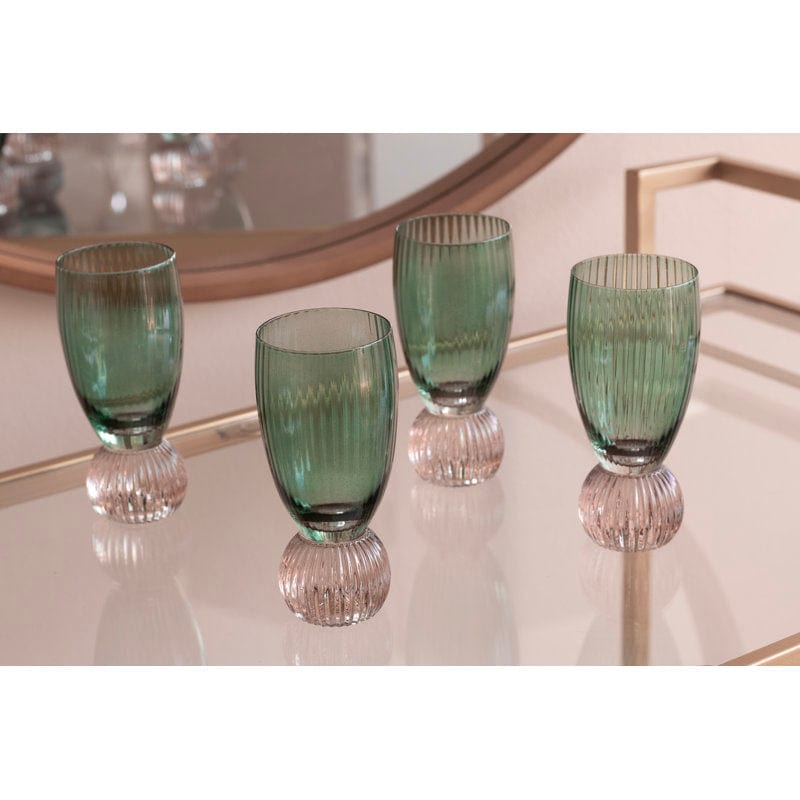 Beatriz Ball Beatriz Ball Glass Venice Shot Glass Set of 4, Green & Lavender - Little Miss Muffin Children & Home