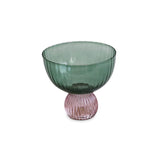 Beatriz Ball Glass Venice Coup Set of 4, Green & Lavender