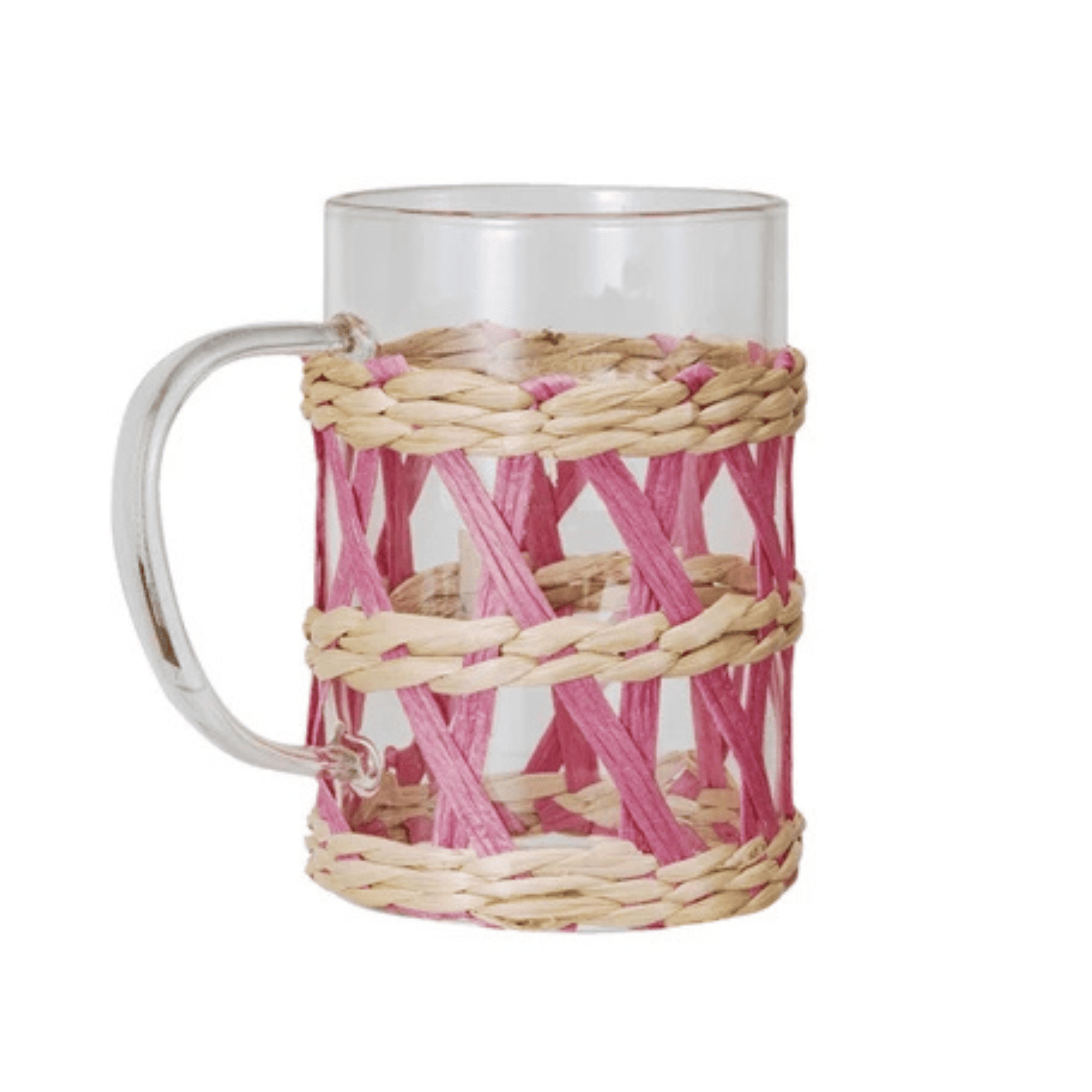 Glass Mug 10oz with Woven Sleeve,