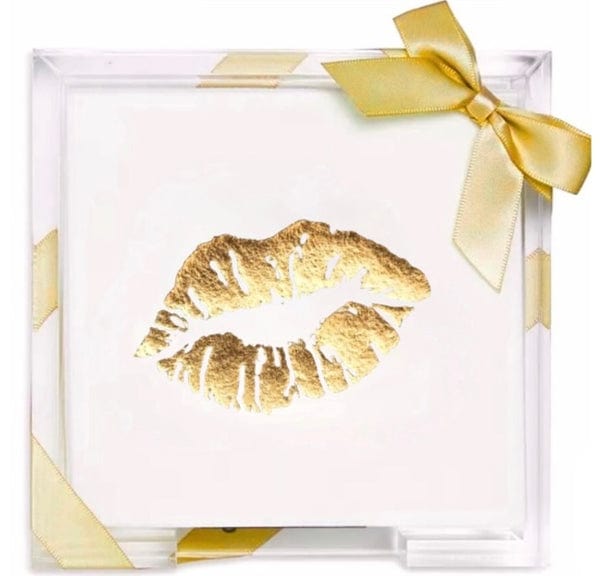 Gold Smooch Acrylic Cocktail Hostess Set