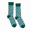 Bonfolk Bonfolk Green Wave Checker Socks - Little Miss Muffin Children & Home