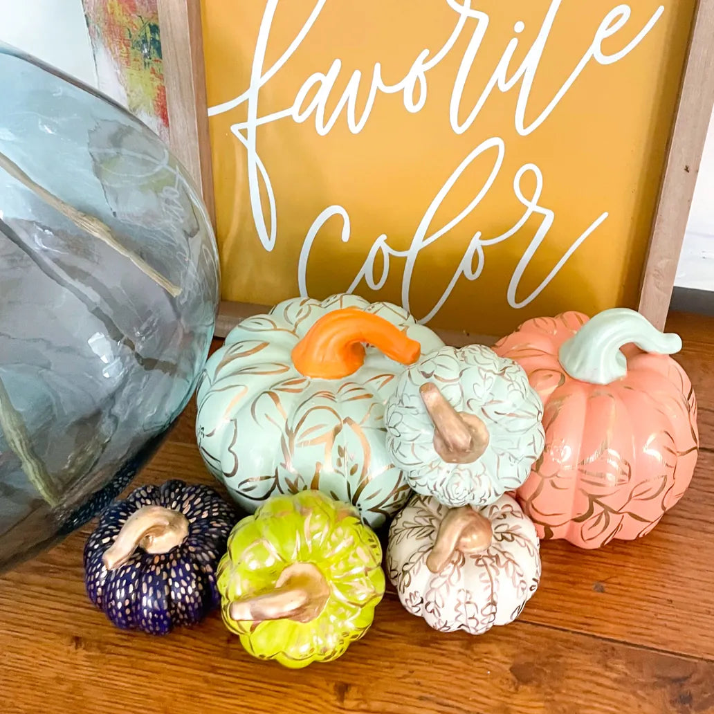 Green Gold Mini Pumpkin