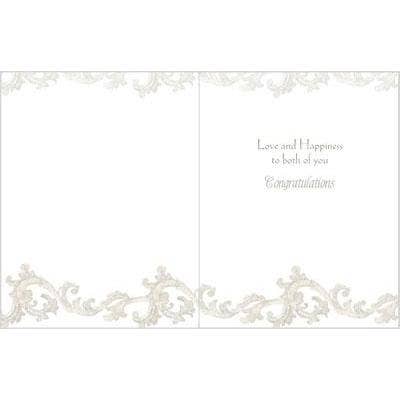 Greeting card with calla lily design and inspirational text 