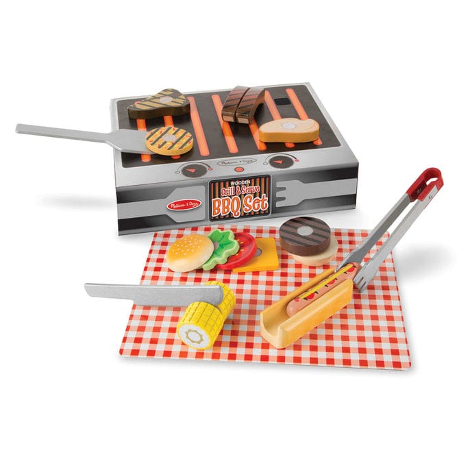 Melissa & Doug Melissa & Doug Deluxe Grill & Serve BBQ Set - Little Miss Muffin Children & Home