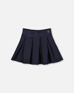 Pleated Milano Skirt in Mood Indigo