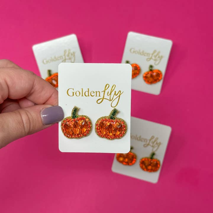 Halloween Mini Pumpkin Stud Earrings