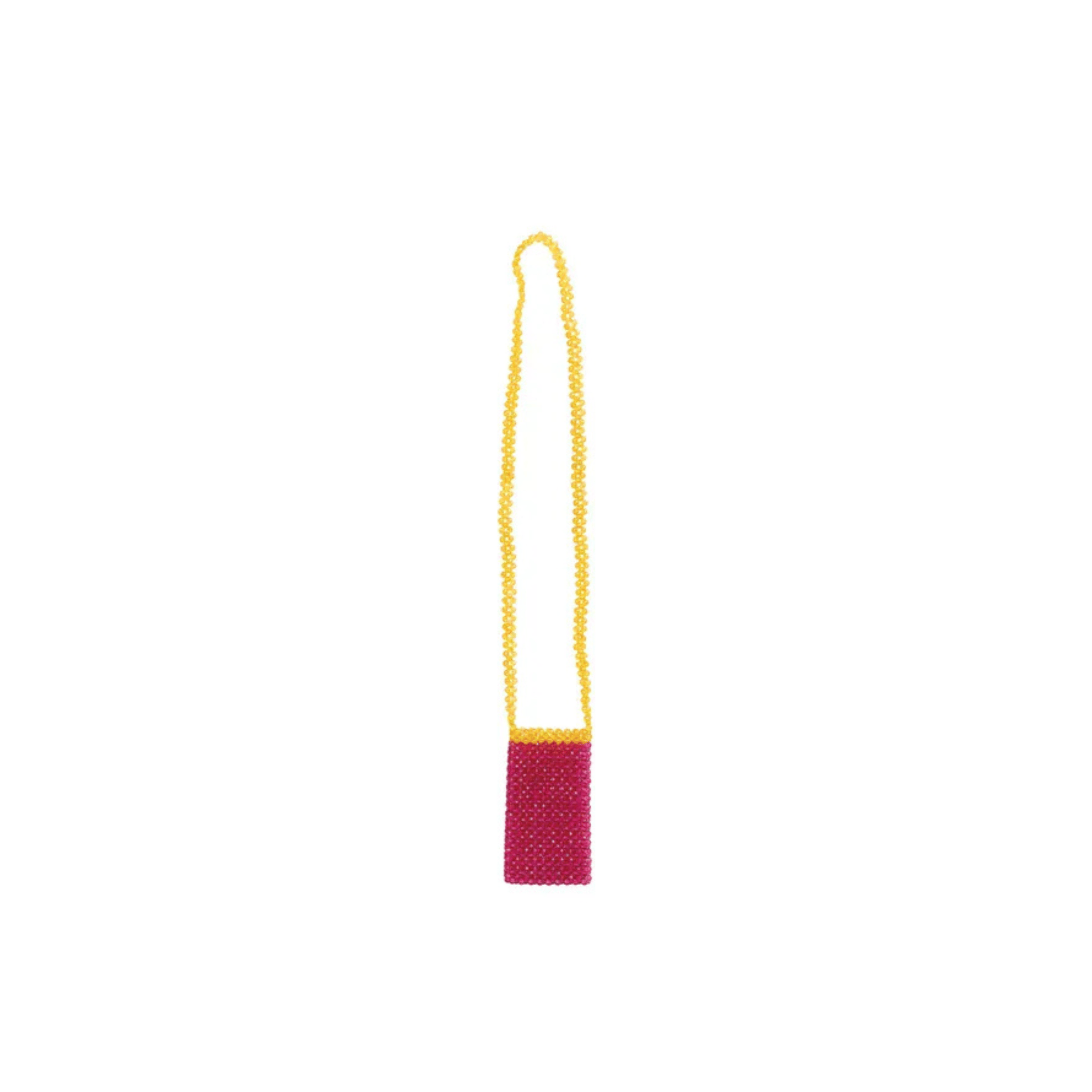 Handmade Acrylic Beaded Two-Tone Crossbody Phone Case
