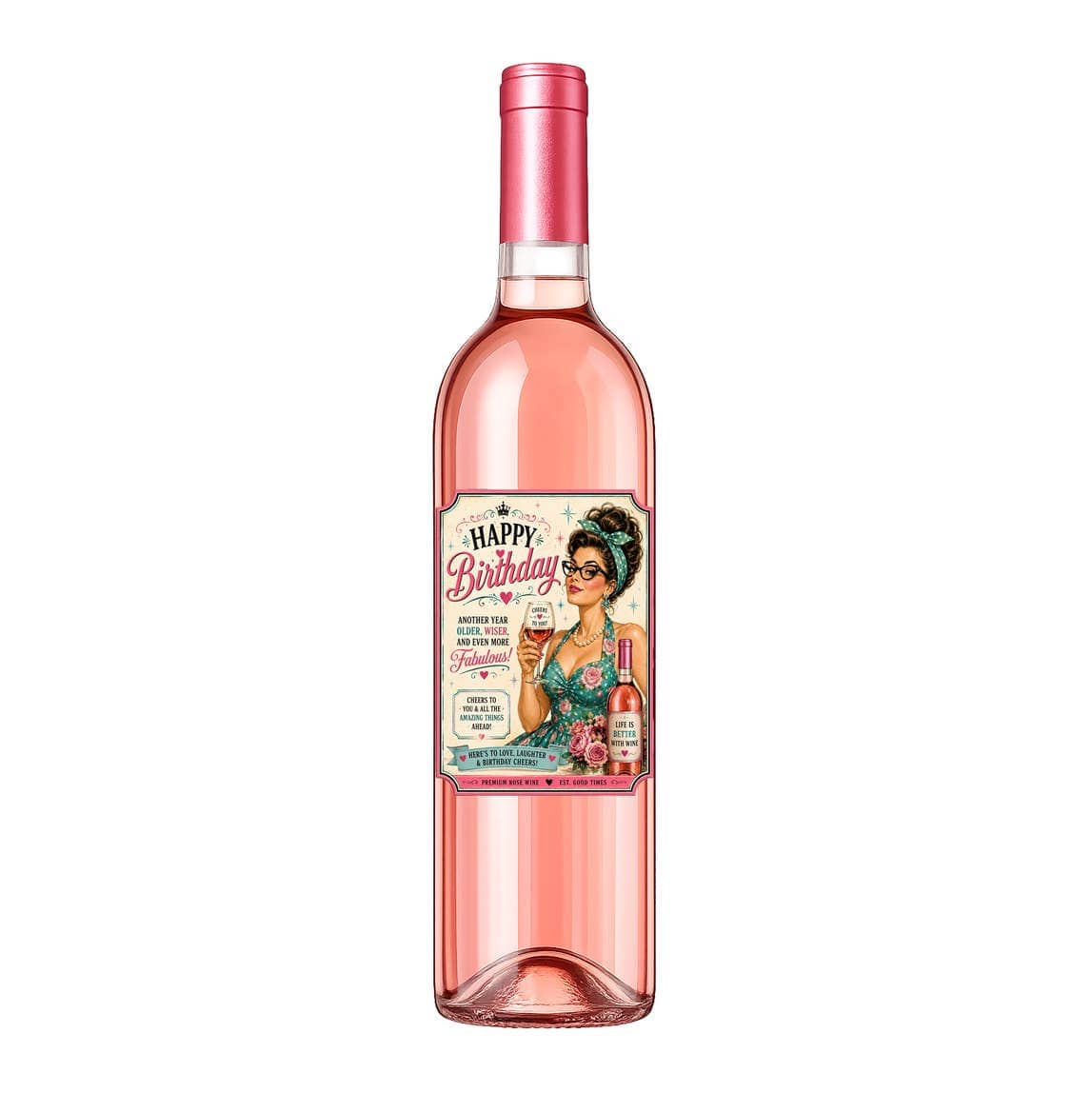 Sassy Vine Happy Birthday Wine Label